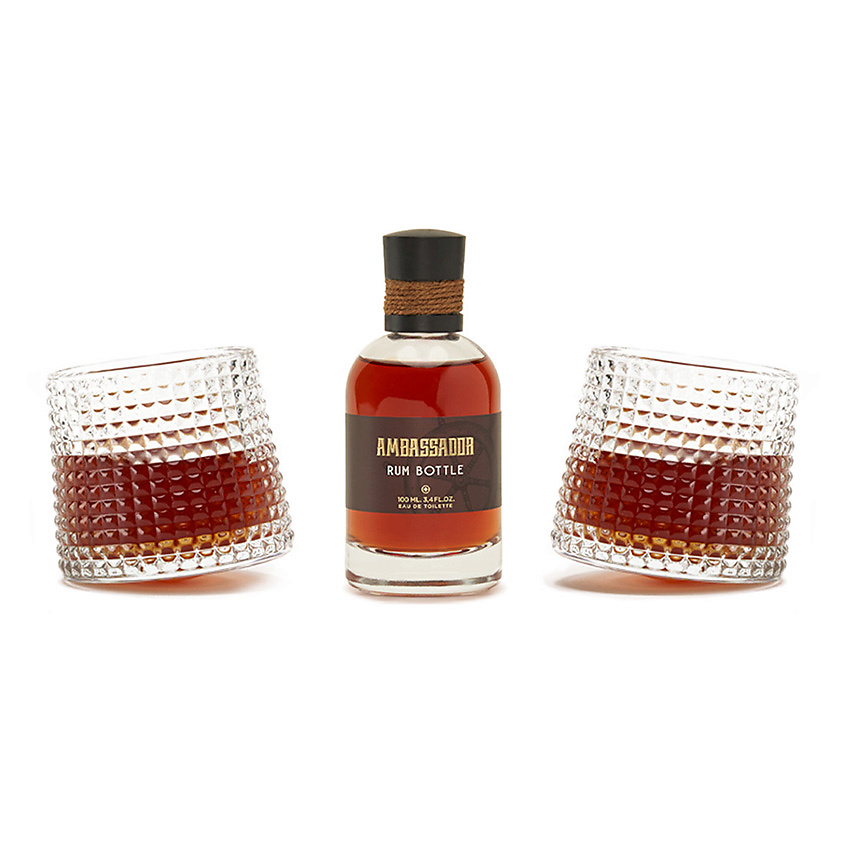 AMBASSADOR Парфюмерный набор с бокалами Rum Bottle – фото 2