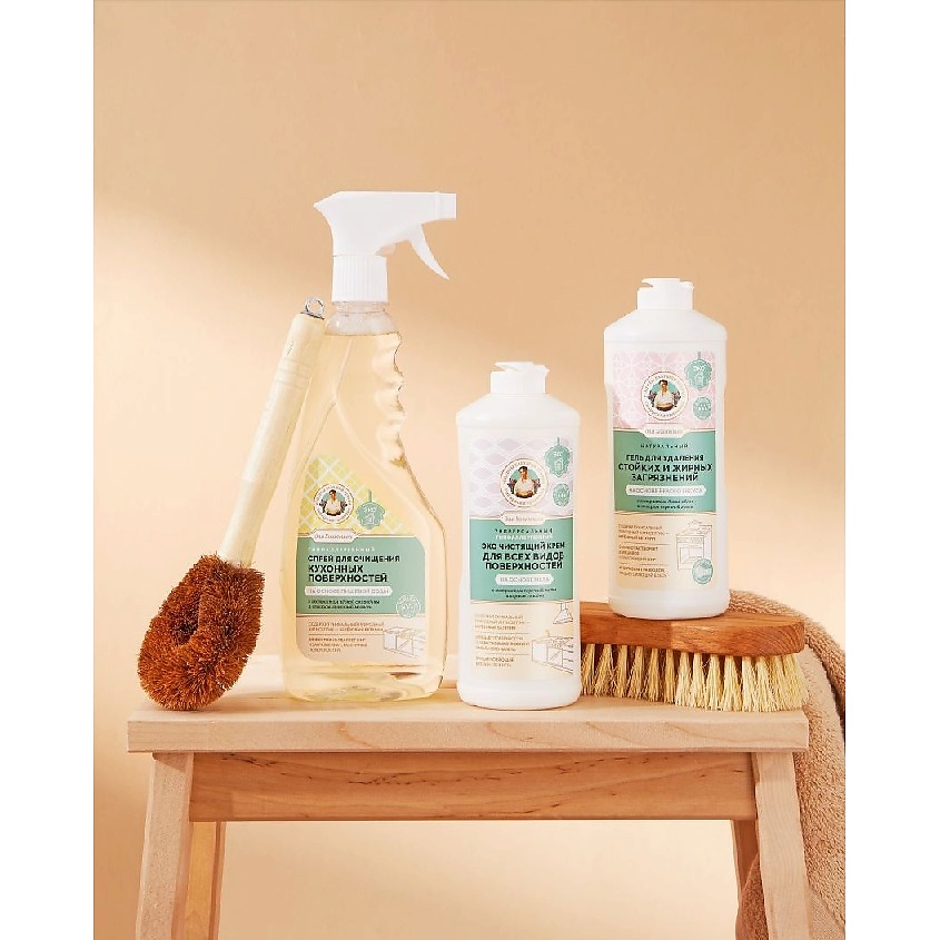 РЕЦЕПТЫ БАБУШКИ АГАФЬИ Гель для удаления стойких и жирных загрязнений на основе белого уксуса натуральный Для Хозяюшек – фото 4