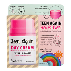 Крем для лица дневной с пептидами и коллагеном Teen Again