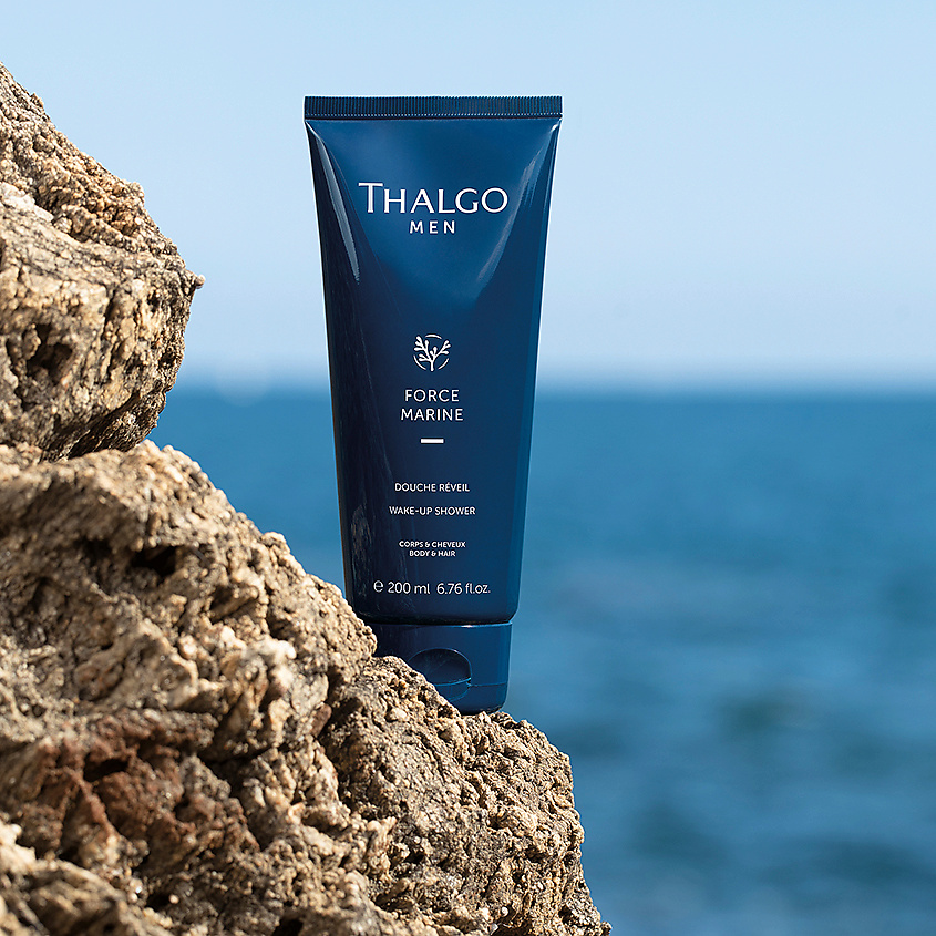 THALGO Гель для душа пробуждающий для мужчин Men Force Marine Wake-Up Shower – фото 2