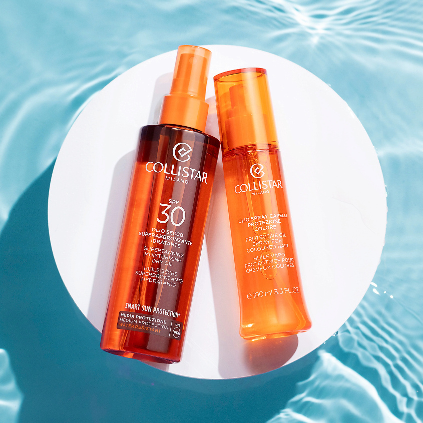 COLLISTAR Масло сухое для интенсивного загара для лица-тела-волос SPF30 Supertanning Moisturizing Dry Oil – фото 3