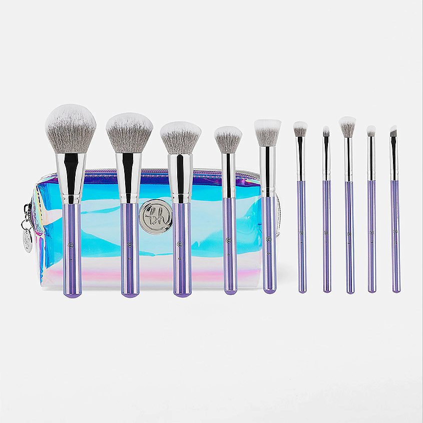 BH COSMETICS Набор кистей с косметичкой Hello Holo – фото 2