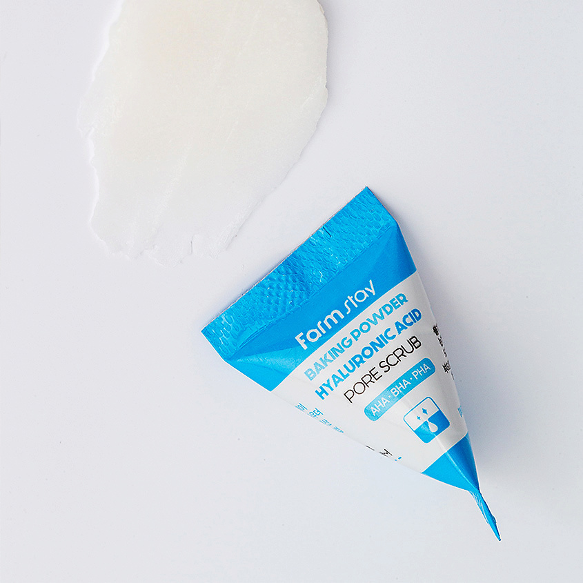 FARMSTAY Скраб для лица для очищения пор с содой и гиалуроновой кислотой Baking Powder Hyaluronic Acid Pore Scrub – фото 4