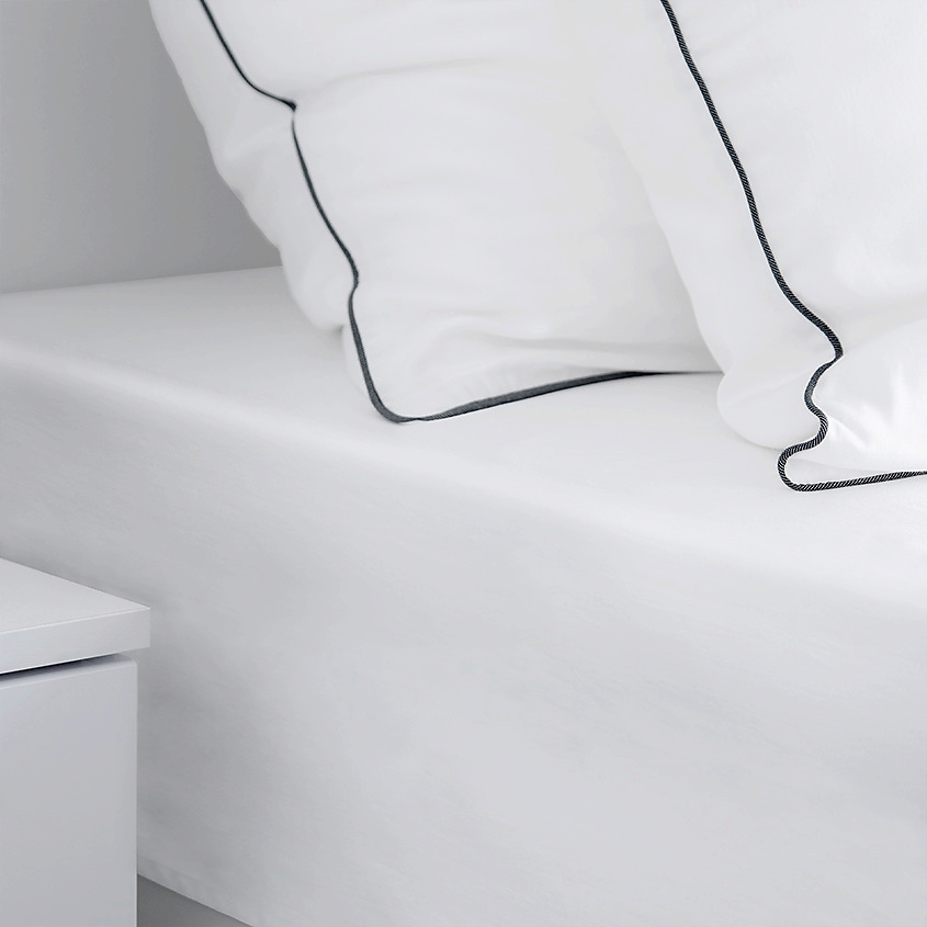 SOFT SILVER Антибактериальная простыня Antibacterial Bedsheet, ЕВРО, 236х270 см. Цвет: «Альпийский снег» (белый) – фото 3
