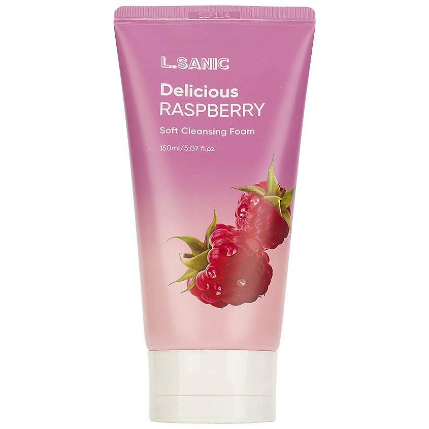 LSANIC Пенка для умывания Очищающая с экстрактом малины Delicious Raspberry Soft Cleansing Foam – фото 2
