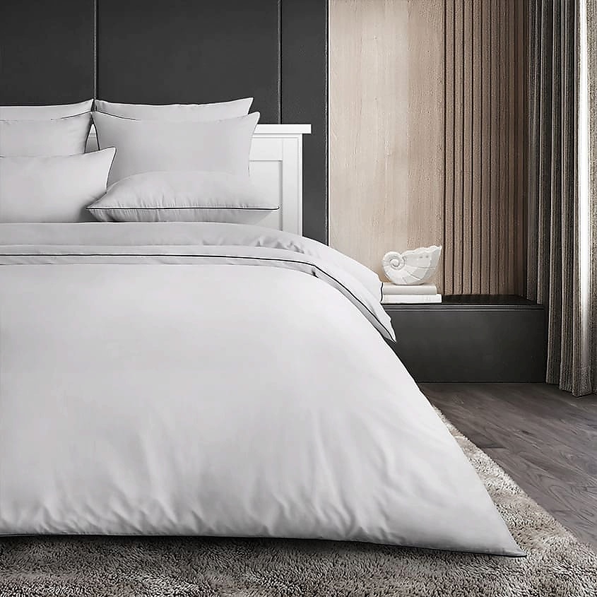 SOFT SILVER Антибактериальный пододеяльник Duvet Cover, ЕВРО, 200х220 см. Цвет: «Благородное серебро» (серый) – фото 6