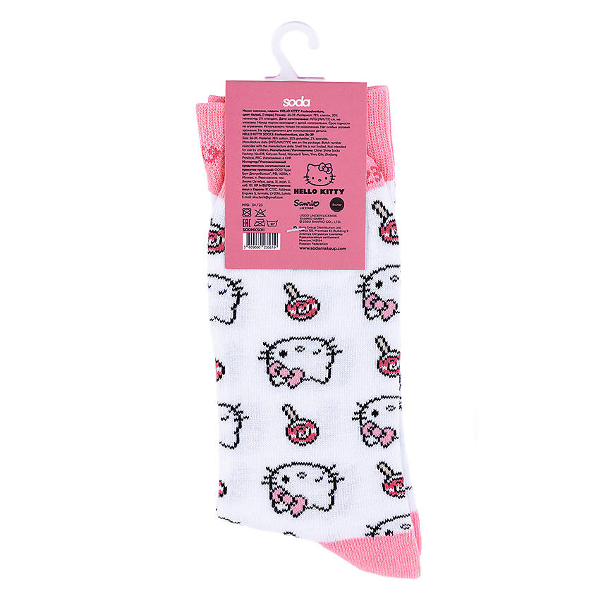 SODA Носки женские белые HELLO KITTY #cuteadventure – фото 3