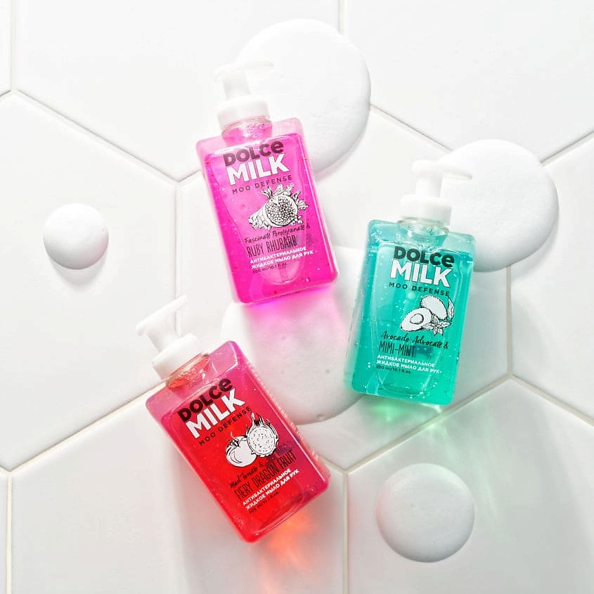 DOLCE MILK Антибактериальное жидкое мыло для рук «Шпинат-помочь-рад & Кокос-не-вопрос» – фото 2