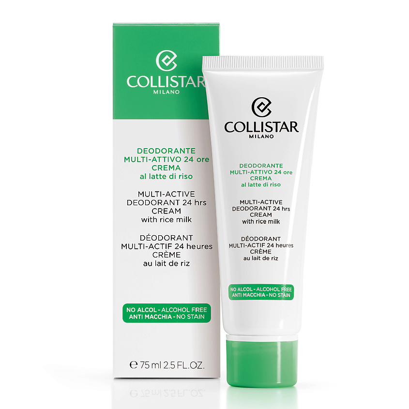 COLLISTAR Кремовый дезодорант с рисовым молочком 24H Multi-Active Deodorant Cream – фото 2