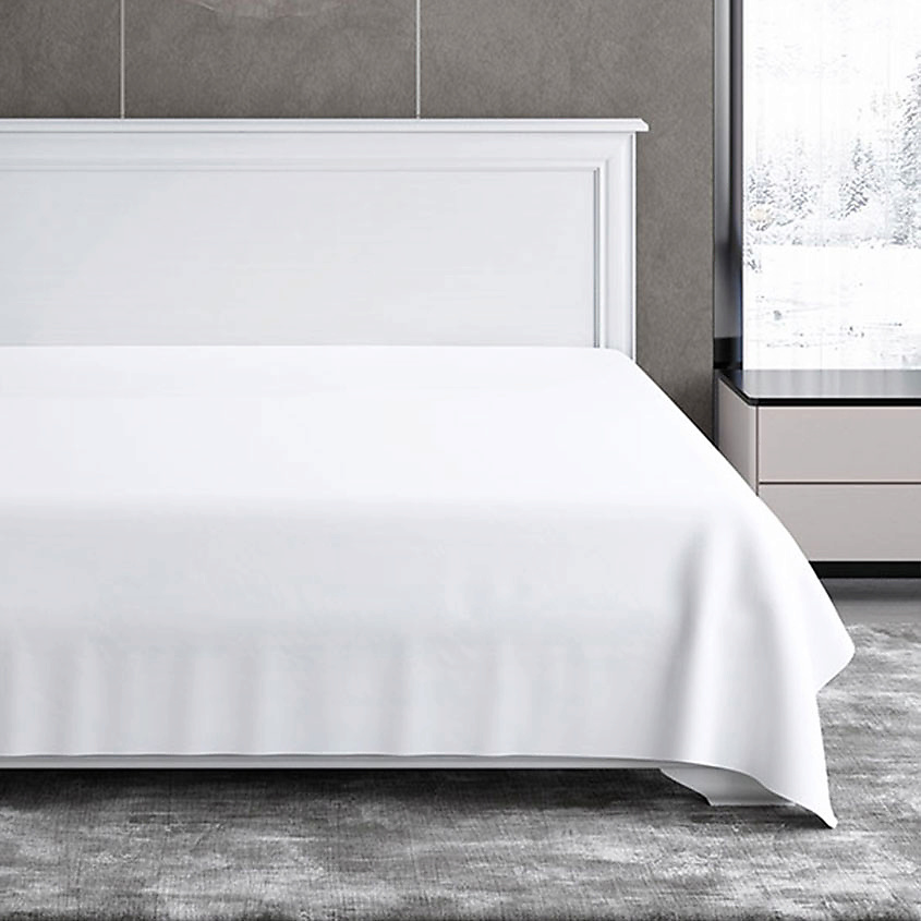 SOFT SILVER Антибактериальная простыня Antibacterial Bedsheet, ЕВРО, 236х270 см. Цвет: «Альпийский снег» (белый) – фото 2
