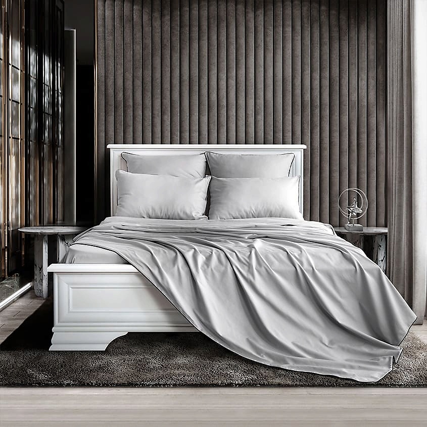 SOFT SILVER Антибактериальный пододеяльник Duvet Cover, ЕВРО, 200х220 см. Цвет: «Благородное серебро» (серый) – фото 2