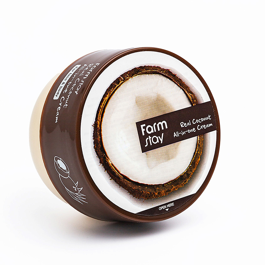 FARMSTAY Крем для лица и тела с кокосом многофункциональный Real Coconut All-In-One Cream – фото 4