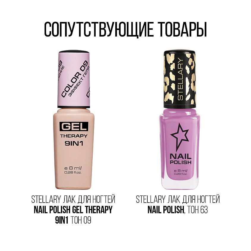 STELLARY Верхнее покрытие для ногтей с эффектом гель-лака Top Gel – фото 4