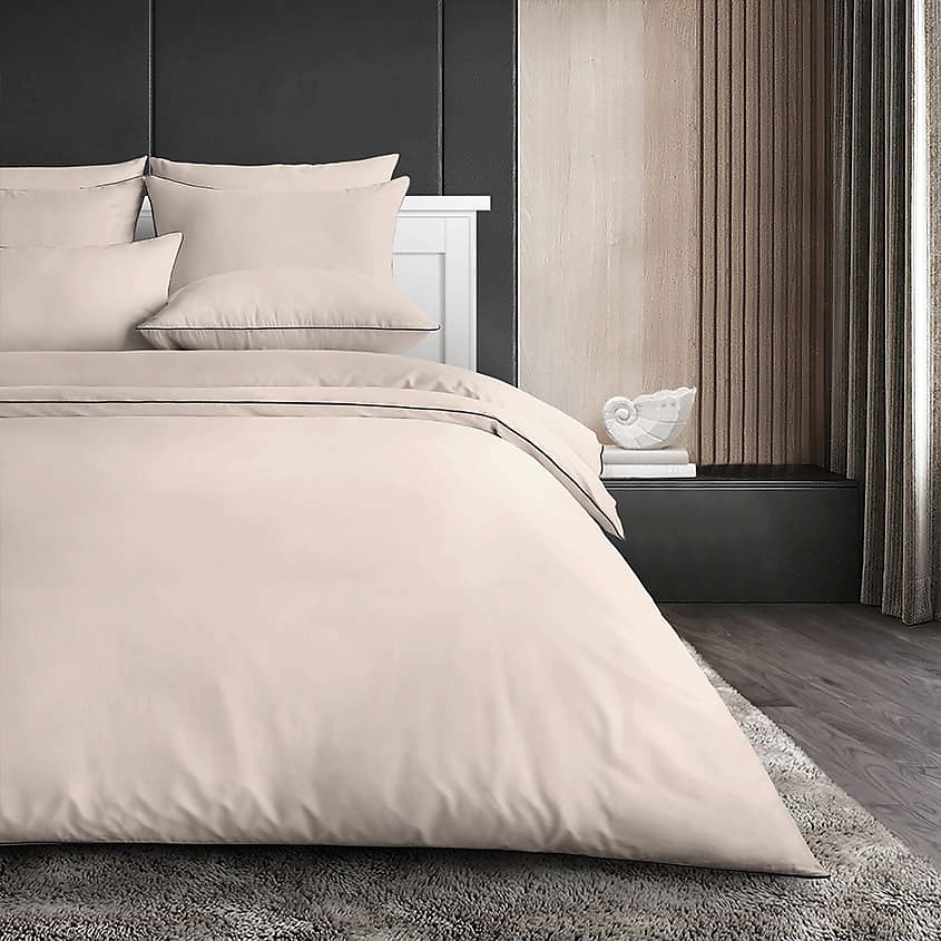 SOFT SILVER Антибактериальный пододеяльник Duvet Cover, 148х215 см. Цвет: «Песчаный берег» (бежевый) – фото 3