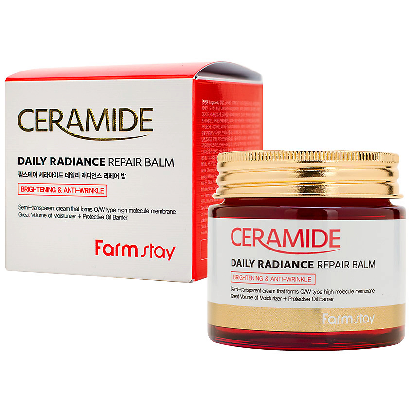 FARMSTAY Крем-бальзам для лица укрепляющий c керамидами Ceramide Daily Radiance Repair Balm – фото 2