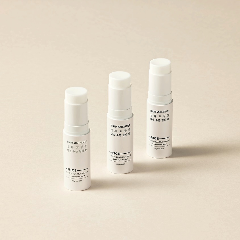 THANK YOU FARMER Бальзам-стик для лица увлажняющий Rice Pure Aqua Multi Balm – фото 4