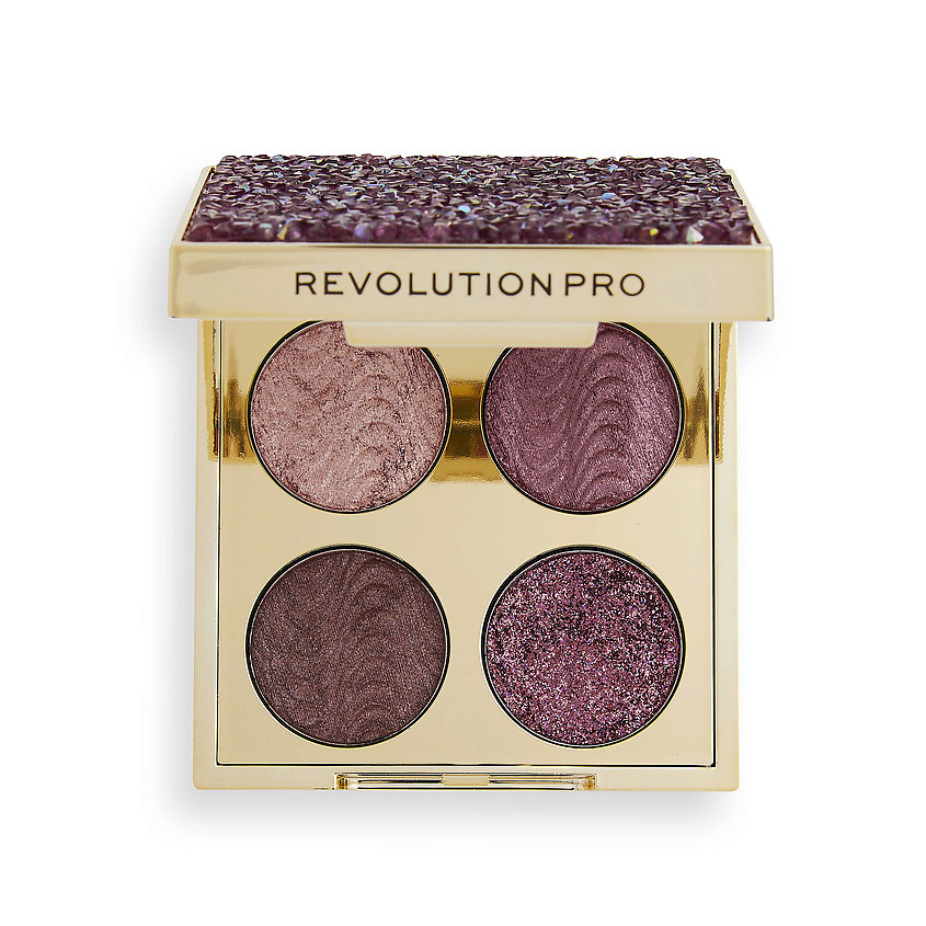 REVOLUTION PRO Палетка теней для век CRYSTAL EYE QUAD Pink Topaz – фото 4