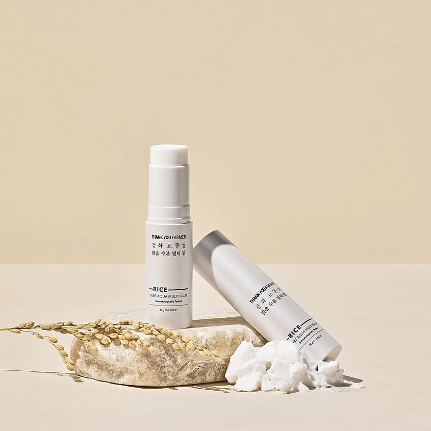 THANK YOU FARMER Бальзам-стик для лица увлажняющий Rice Pure Aqua Multi Balm – фото 3