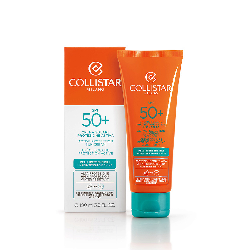 COLLISTAR Интенсивный солнцезащитный крем SPF 50+ для лица и тела Active Protection Sun Cream – фото 2