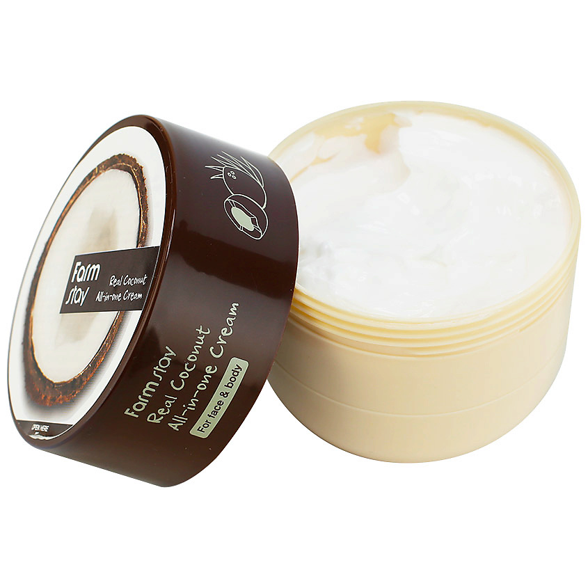 FARMSTAY Крем для лица и тела с кокосом многофункциональный Real Coconut All-In-One Cream – фото 3