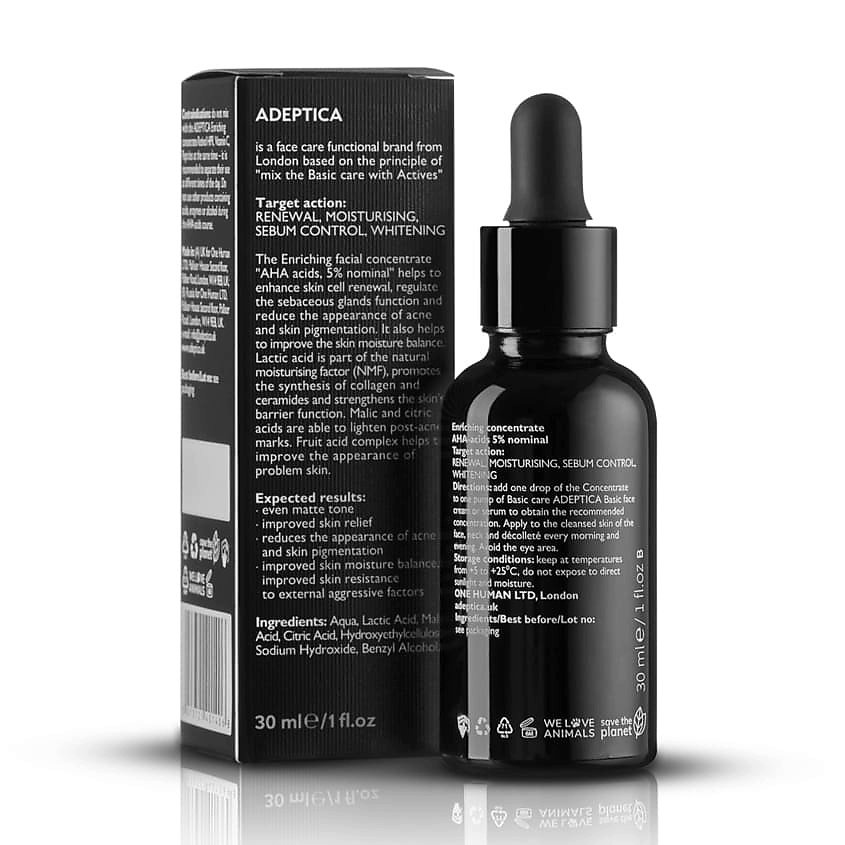 ADEPTICA Обогащающий концентрат для лица «АНА-кислоты, 5% nominal» Enriching Concentrate АНА-acids 5% nominal – фото 2