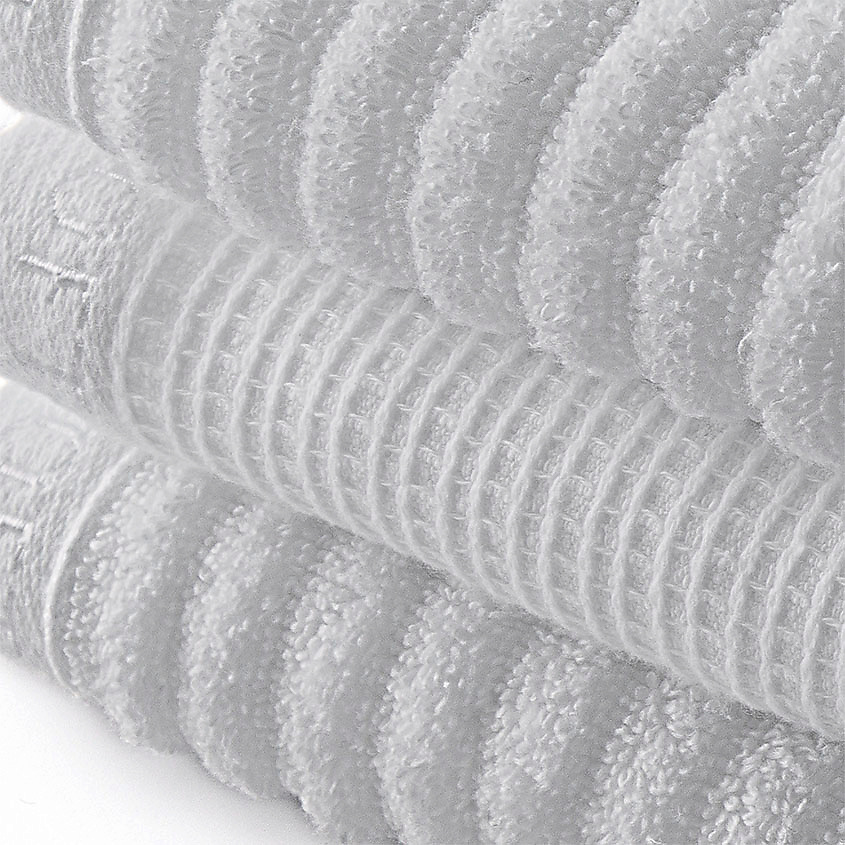 SOFT SILVER Набор Antibacterial Cotton Towels, махровые салфетки 3 шт., 30х30 см. Цвет: «Благородное серебро» (серый) – фото 4