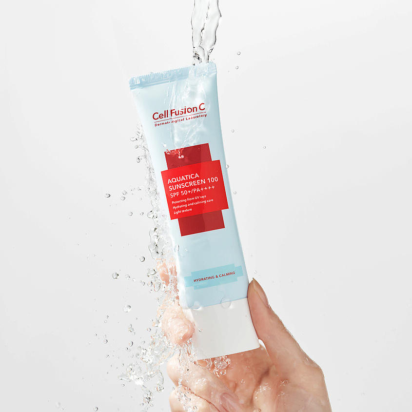 CELL FUSION C Крем солнцезащитный 100 SPF50+ PA++++ Aquatica Sunscreen – фото 4
