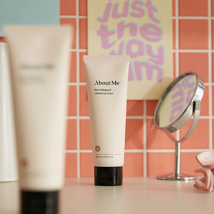 ABOUT ME Пенка для лица очищающая с рисом Rice Makgeolli Cleansing Foam – фото 10
