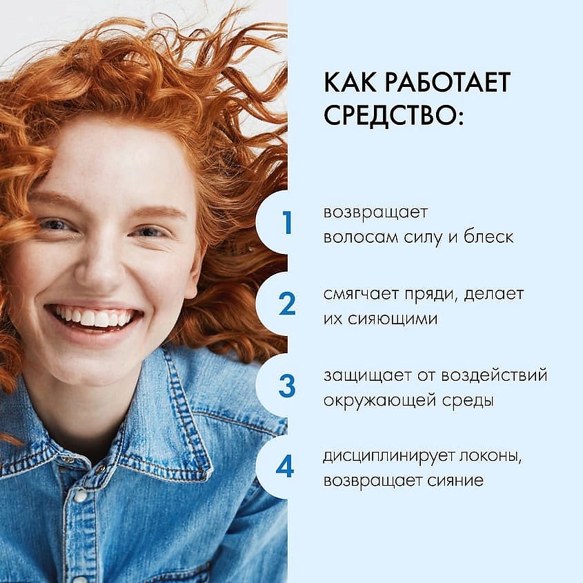 NATURA SIBERICA Несмываемый кондиционер для волос перед укладкой "BE-CURL. Гладкость & блеск" Hair Evolution – фото 2