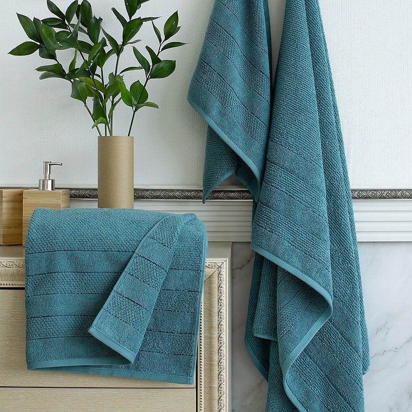 VEROSSA Полотенце Milano Темно-бирюзовый 70/140 – фото 5