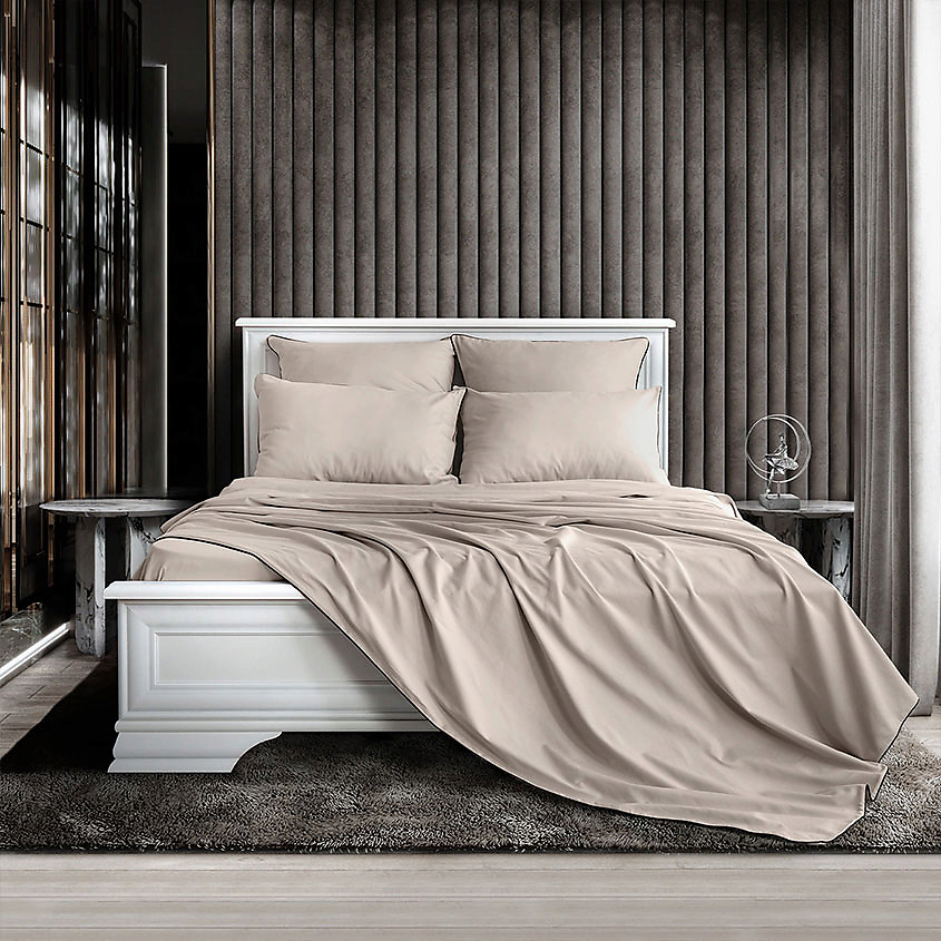 SOFT SILVER Антибактериальный пододеяльник Duvet Cover, 148х215 см. Цвет: «Песчаный берег» (бежевый) – фото 4
