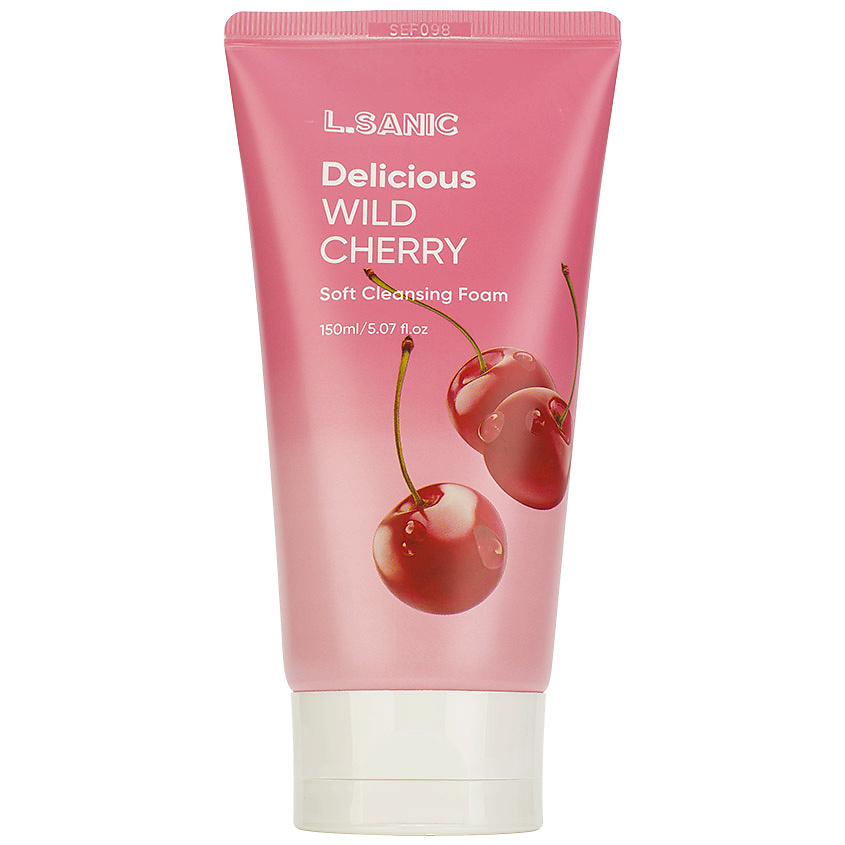 LSANIC Пенка для умывания Очищающая с экстрактом дикой вишни Delicious Wild Cherry Soft Cleansing Foam – фото 2