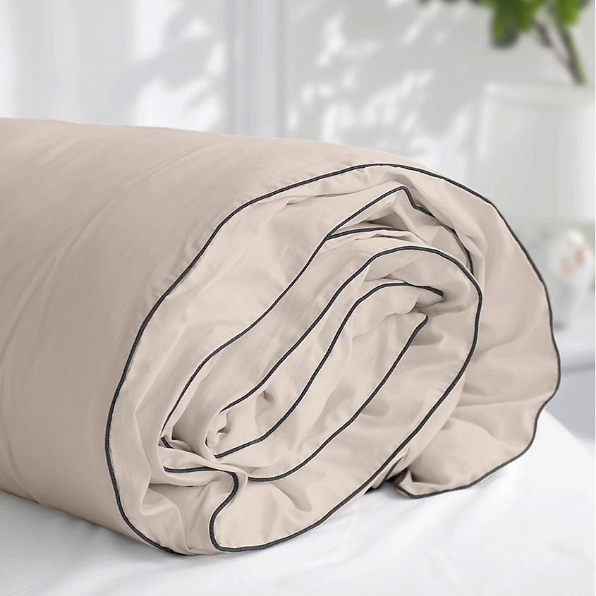 SOFT SILVER Антибактериальный пододеяльник Duvet Cover, 148х215 см. Цвет: «Песчаный берег» (бежевый) – фото 2
