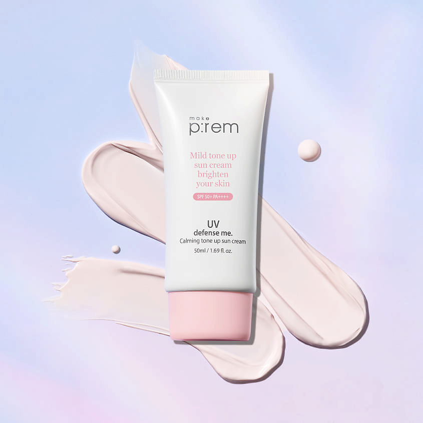 MAKE P:REM Крем для лица солнцезащитный с тонирующим эффектом SPF 50+ PA++++ UV defense me – фото 5