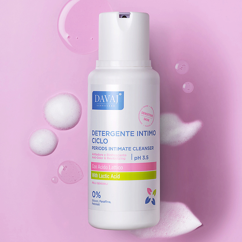 DAVAJ Средство для интимной гигиены с молочной кислотой Periods Intimate Cleanser – фото 4