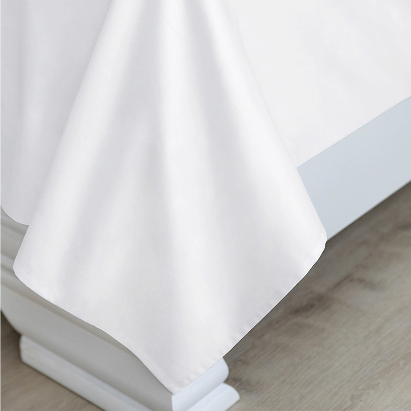 SOFT SILVER Антибактериальная простыня Antibacterial Bedsheet, ЕВРО, 236х270 см. Цвет: «Альпийский снег» (белый) – фото 4