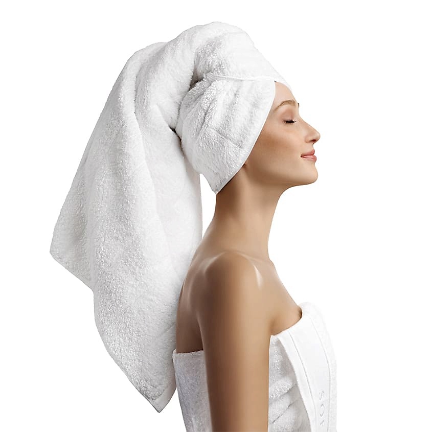 SOFT SILVER Набор Antibacterial Cotton Towels, полотенца для лица и тела 3 шт., размеры 30х50 см, 50х90 см, 70х140 см. Цвет: «Альпийский снег» (белый) – фото 8