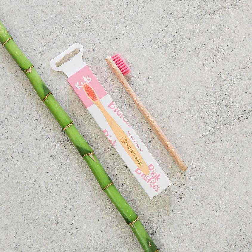 NORDICS Зубная щетка детская бамбуковая Pink Bristles – фото 3