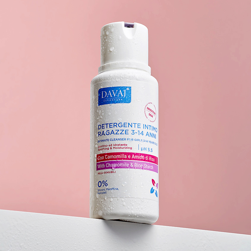 DAVAJ Средство для интимной гигиены детское с ромашкой с 3 лет Intimate Cleanser For Girls – фото 2