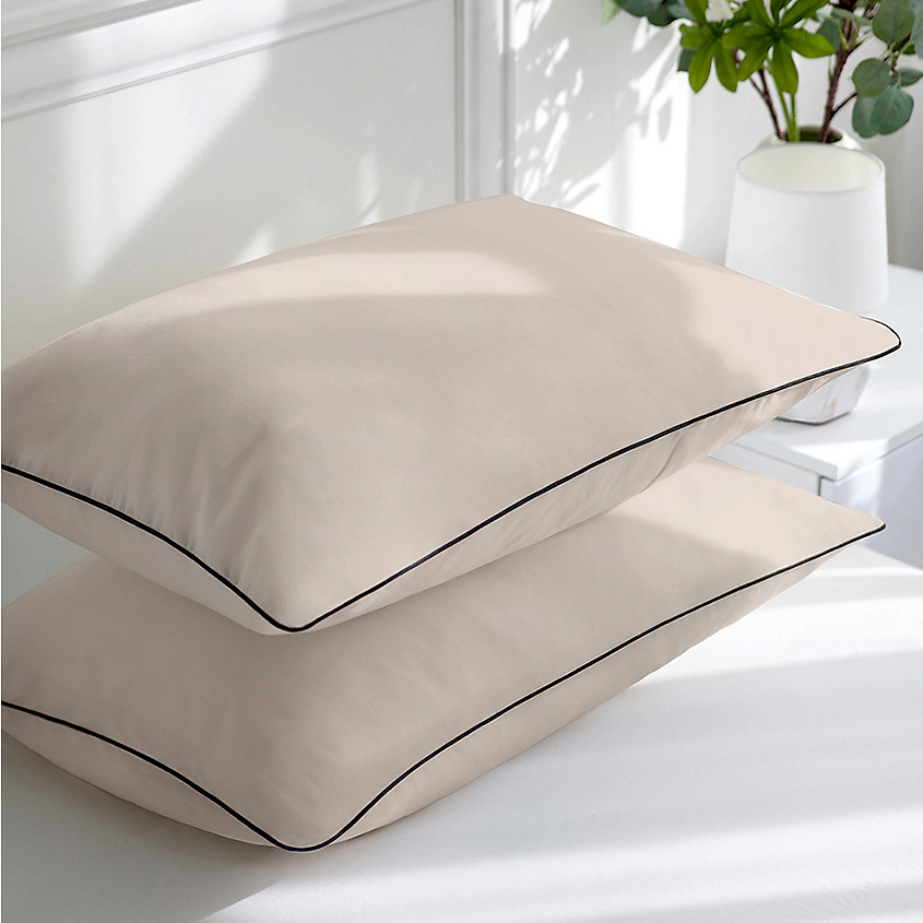 SOFT SILVER Набор наволочек Antibacterial Beauty Pillowcases, 50х70 см – 2 шт. Цвет: «Песчаный берег» (бежевый) – фото 4