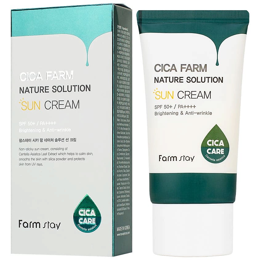 FARMSTAY Крем для лица солнцезащитный Cica Farm Nature Solution Eye Cream SPF50+ PA++++ – фото 4