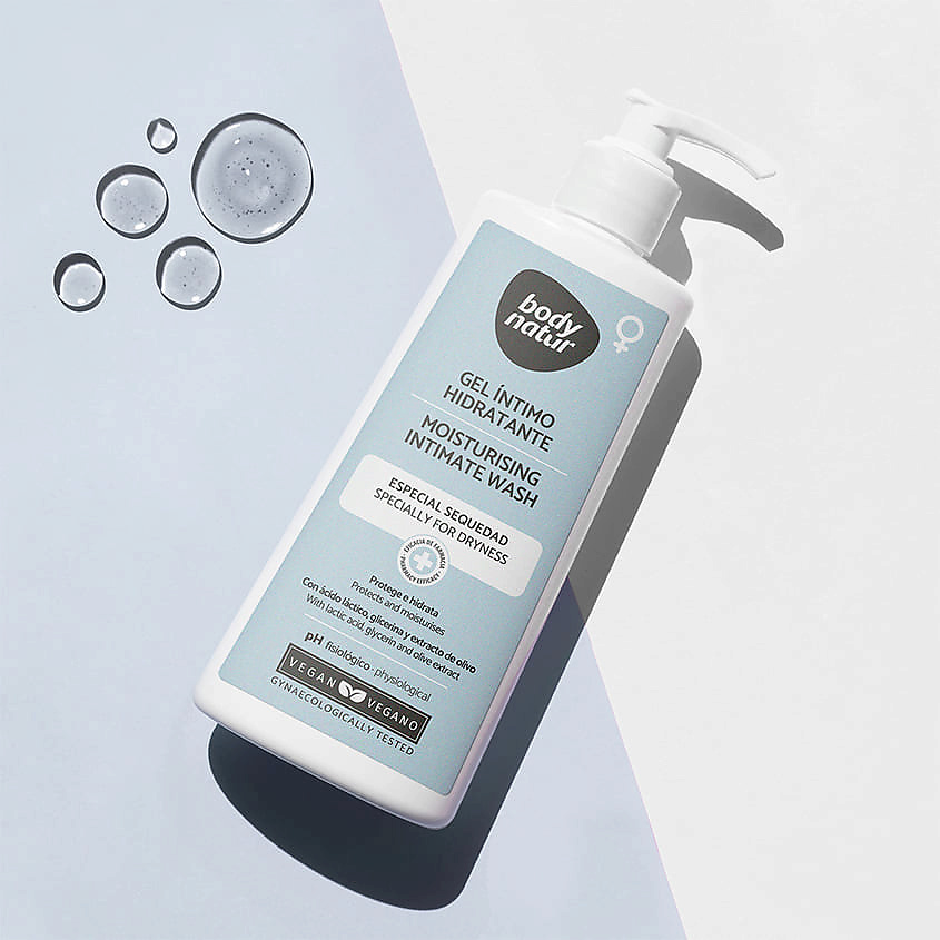 BODY NATUR Средство для интимной гигиены увлажняющее против сухости Moisturising Intimate Wash – фото 2