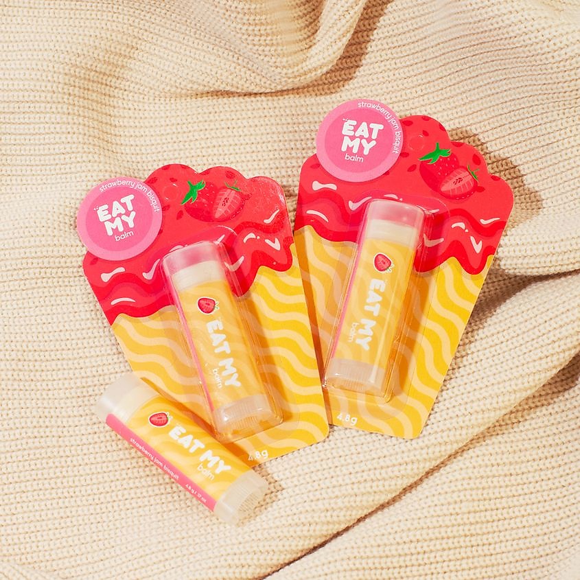 EAT MY Бальзам для губ "Бисквит с клубничным джемом" Strawberry Jam Bisquit – фото 2