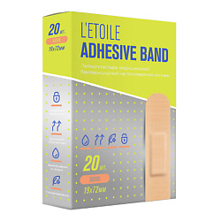 ЛЭТУАЛЬ Лейкопластырь медицинский бактерицидный Letoile Adhesive band 19х72 мм