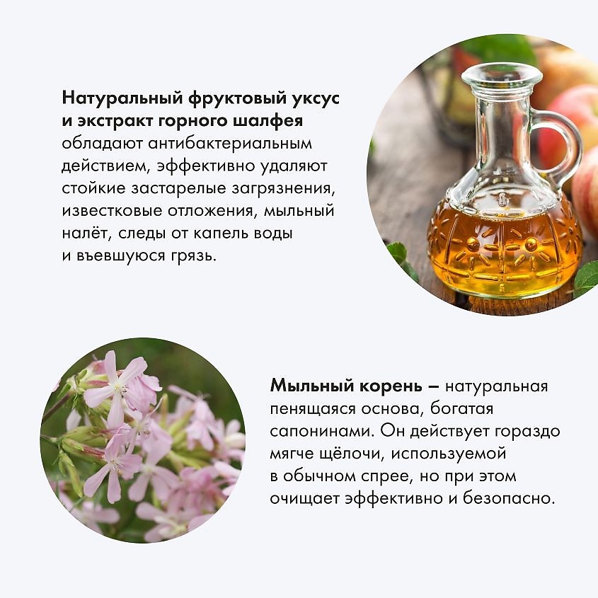 РЕЦЕПТЫ БАБУШКИ АГАФЬИ Спрей для удаления известкового налёта на основе фруктового уксуса натуральный Для Хозяюшек – фото 3