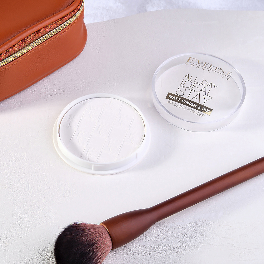 EVELINE Пудра компактная для лица матирующая All Day Ideal Stay Pressed Powder – фото 6