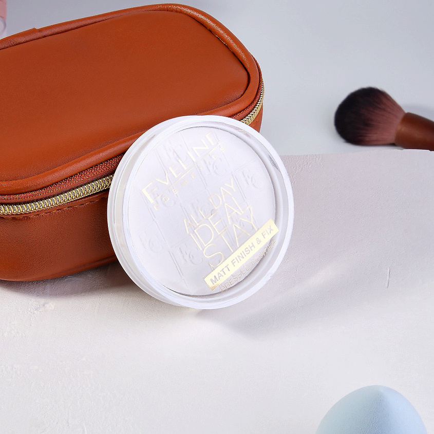 EVELINE Пудра компактная для лица матирующая All Day Ideal Stay Pressed Powder – фото 3