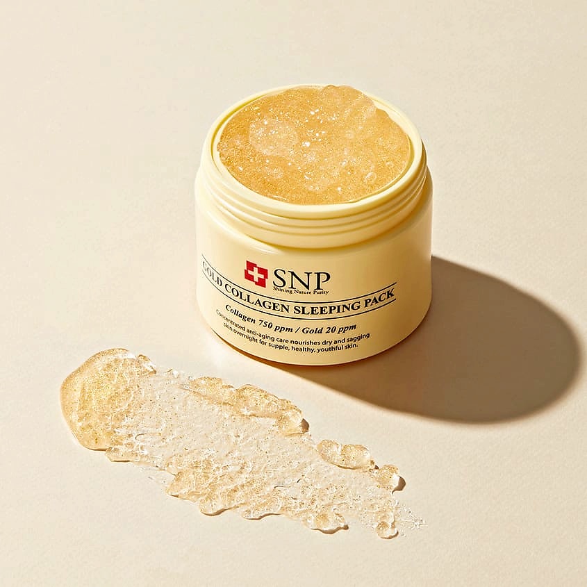 SNP Маска для лица ночная с золотом и коллагеном Gold Collagen Sleeping Pack – фото 2