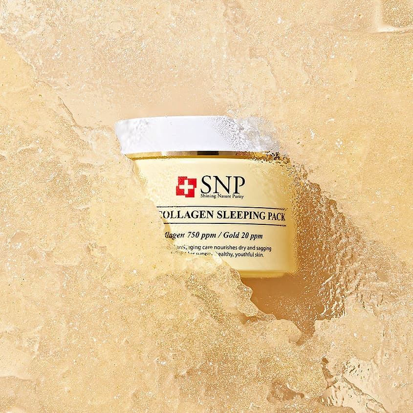 SNP Маска для лица ночная с золотом и коллагеном Gold Collagen Sleeping Pack – фото 4