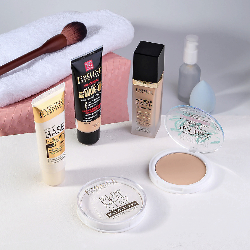 EVELINE Пудра компактная для лица матирующая All Day Ideal Stay Pressed Powder – фото 4